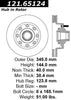 Centric Front Disc Brake Rotor for Ford (121.65124)