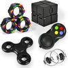 Dr.Kbder 5Pcs Fidget Toys Adults Set, Autism Sensory Toys Pack with Figette Cube Magnetic Rings Fidget Pad ADHD Stress Relief Toys for Kids Teen, Cool Gadget Desk Spinner Christmas Stocking Stuffer…