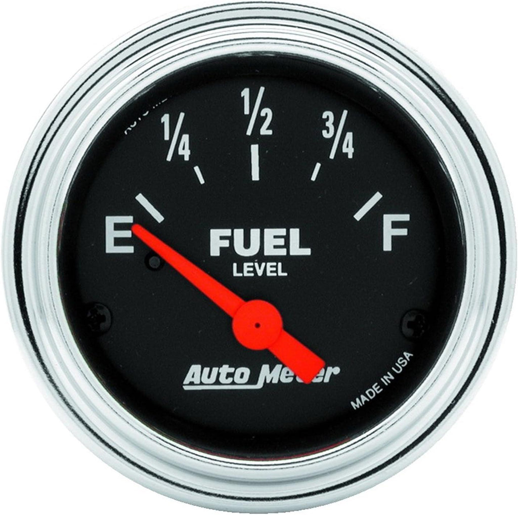 Auto Meter 3262 2516 Traditional Chrome Electric Fuel Level Gauge