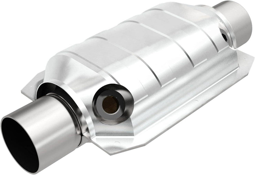 Universal Catalytic Converter Standard Grade Federal/Epa Compliant 91066 - Stainless Steel 2.5In Inlet/Outlet, 13In Overall Length, Pre-And-Post Converter O2 Sensor - Standard GR Replacement