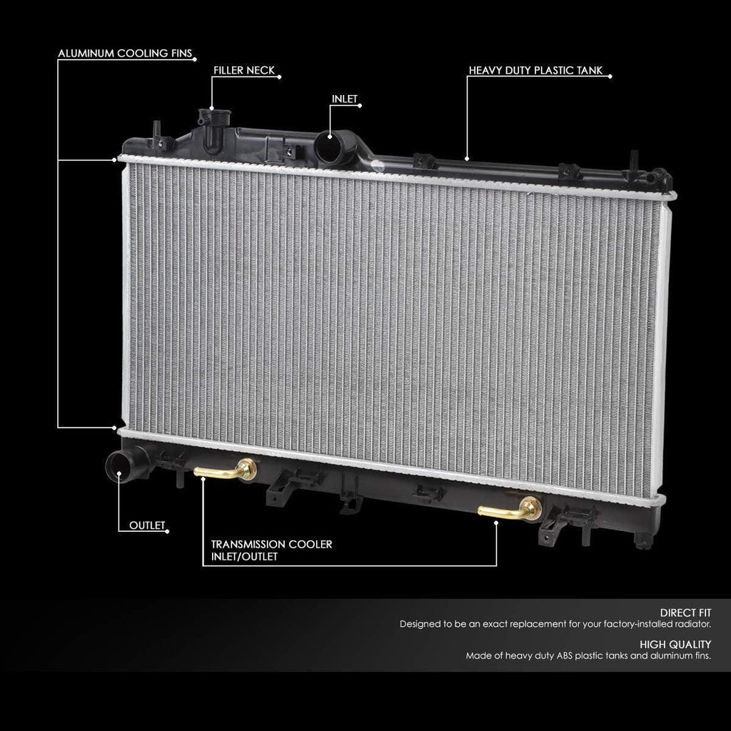 OEM-RA-2778 Factory Style Aluminum Core Cooling Radiator Replacement Compatible with 2005-2009 Legacy/Outback AT/MT, 27" W X 13-3/8" H X 5/8" D