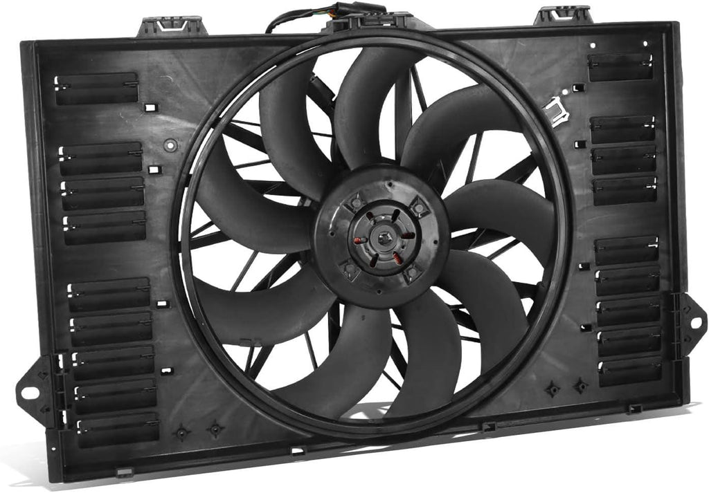 Factory Style Radiator Cooling Fan Assembly Compatible with 10-16 Porsche Panamera 4.8L,OEM-RF-0363