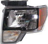 Head Lamp Compatible with 2010-2014 Ford F150 Assembly Halogen Black Trim - CAPA Passenger and Driver Side