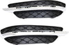 Front Fog Lamp Molding Compatible with 2012-2014 Mercedes Benz C300, Mercedes Benz C250 Set of 2 Passenger and Driver Side Primed Sedan