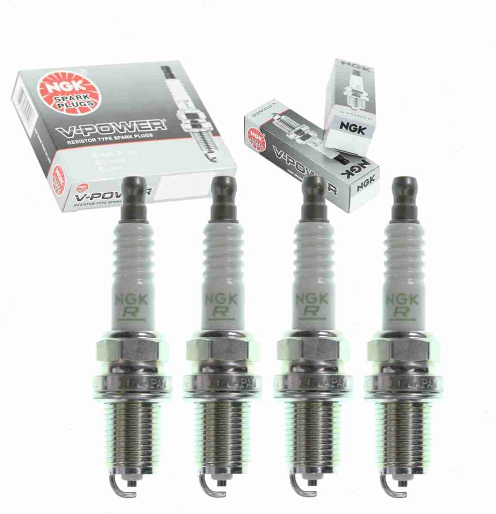 4 Pc NGK V-Power Spark Plugs Compatible with Chevrolet Aveo 1.6L L4 2004-2008