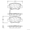Centric Rear Disc Brake Pad for 09-14 Corolla (105.15720)