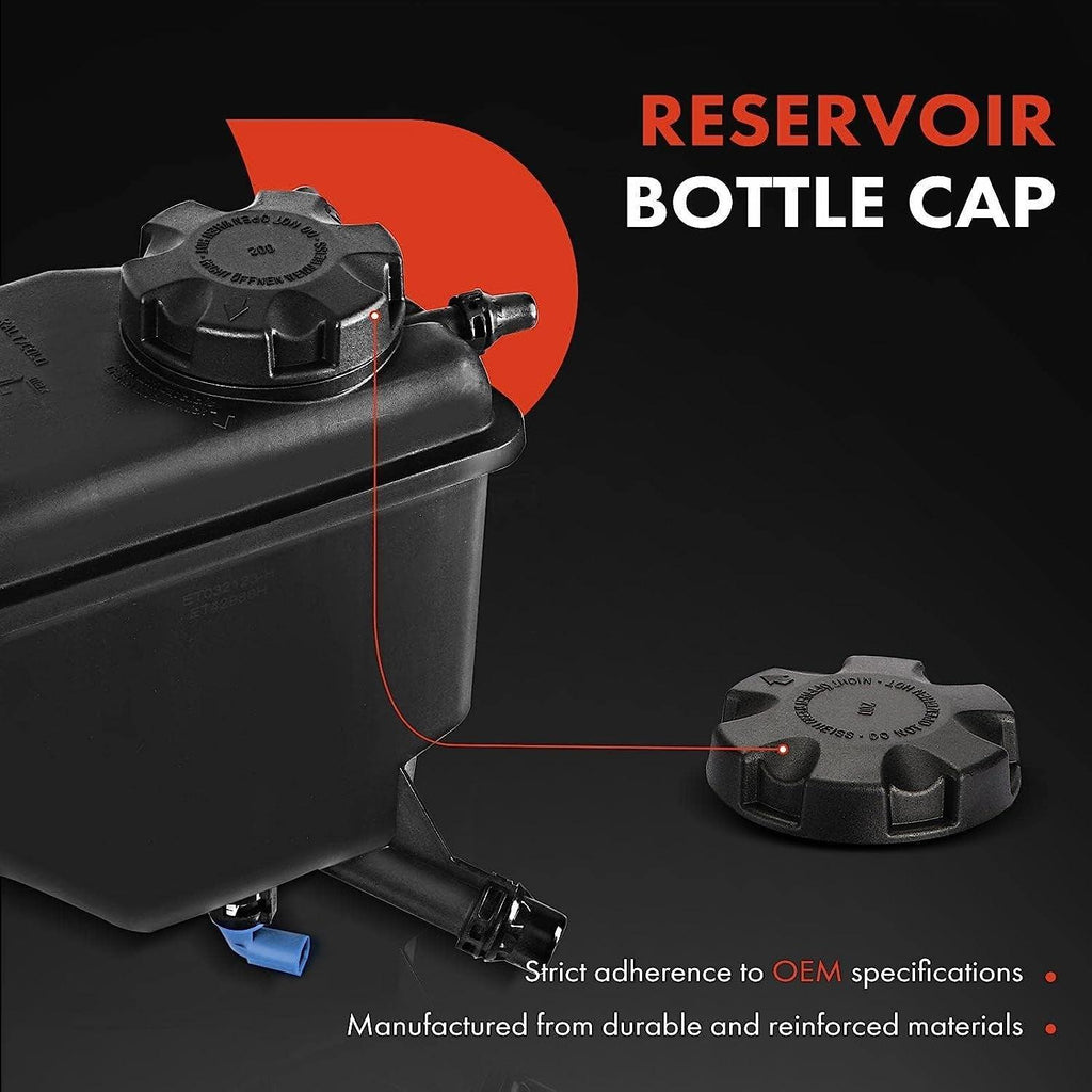 A-Premium Engine Coolant Reservior Tank with [Cap & Sensor] Compatible with BMW E60 E61, 525I 525Xi 528I 528Xi 530I 530Xi 535I 535Xi 545I 550I 645Ci 650I, Replace for 17137542986, 17137519219, 603-351