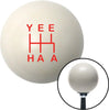 301305 Shift Knob (Red Yeehaa 5 Speed Ivory)