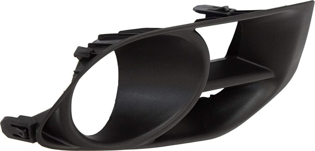Fog Light Trim Compatible with 2011-2014 Nissan Murano Textured Black for Models with Fog Light Holes Front, Passenger Side