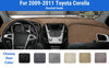 Dashboard Dash Mat Cover for 2009-2011 Toyota Corolla (Brushed Suede)