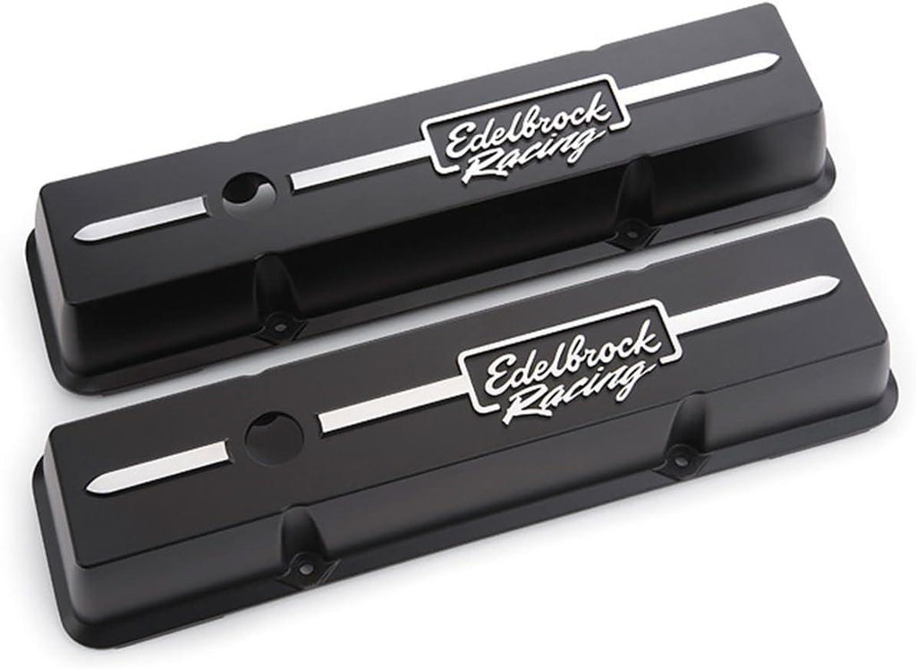 Edelbrock  Valve Cover Kit (Race Series SBC Short Black), Multi, One Size