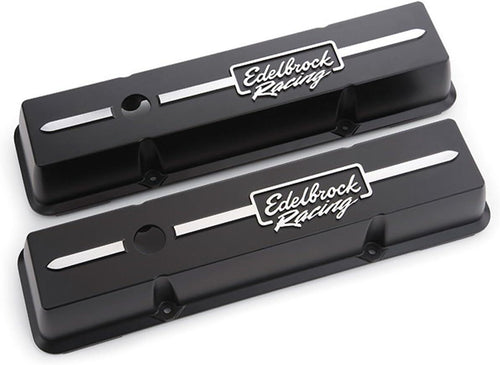 Edelbrock  Valve Cover Kit (Race Series SBC Short Black), Multi, One Size