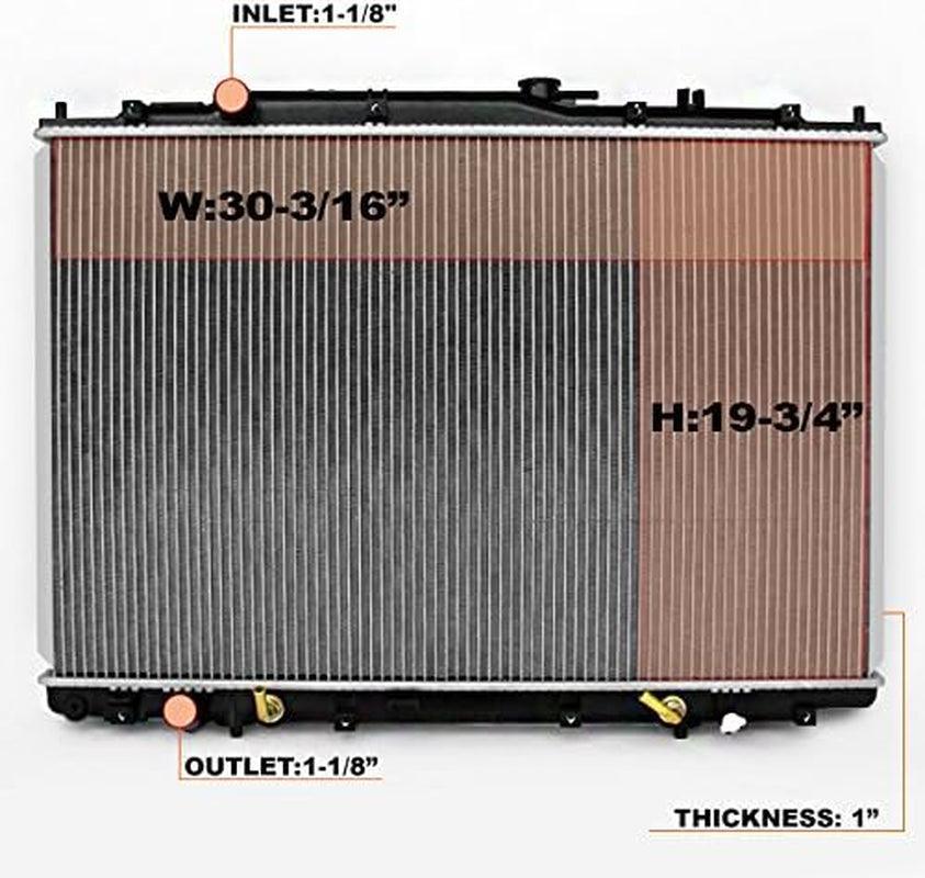 AKKON - for 2003 2004 2005 2006 Acura MDX 3.5L V6 |2005 Honda Pilot 3.5L V6 Plastic Tanks Aluminum Core Radiator 2740