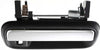 Aftermarket Front Exterior Door Handle Compatible with 1989-1995 Toyota Pickup and 1990-1995 Toyota 4Runner Chrome, Plastic, Textured Bezel, Set of 2, Driver and Passenger Side