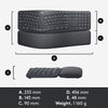 Logitech ERGO K860 Wireless Ergonomic Keyboard - Split Keyboard, Wrist Rest, Natural Typing, Stain-Resistant Fabric, Bluetooth and USB Connectivity, Compatible with Windows/Mac,Black