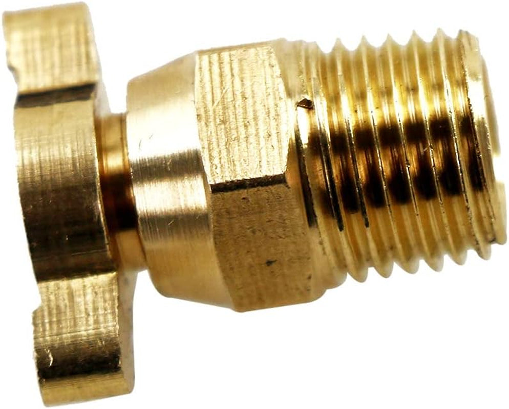 EGINCOOLER Drain Cock-Brass NPT 1/4" Radiator Universal Style Thread Male Brass Petcock Drain Plug 1PC