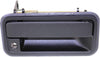 for Chevy C2500 Suburban Exterior Door Handle Rear - Back Door Textured Black 1992-1994 | with Key Hole | Trim: Base/Silverado | GM1915121 | 15991778