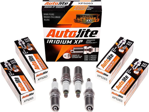 Autolite Iridium XP Automotive Replacement Spark Plugs, XP5263 (4 Pack)