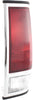 Tail Light Lens and Housing Compatible with 1985-1986 Nissan 720 with Chrome Trim, Set of 2, Driver and Passenger Side
