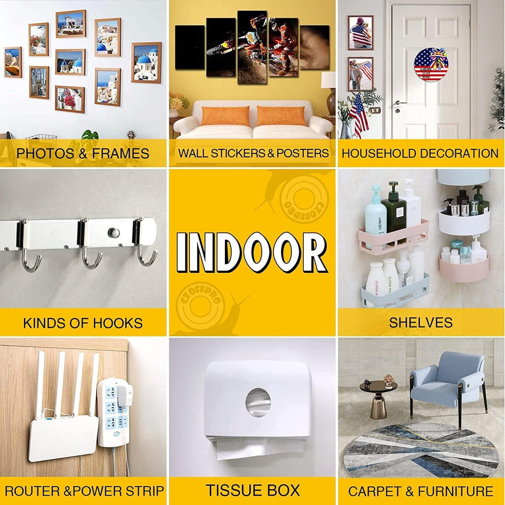 Double Sided Tape, Double-Sided Mounting Tape Nano Adhesive Tape Two Sided Tape, Transparent Double Stick Strips Wall Tape Poster Tape 1.18" X 10FT, 12-Pack