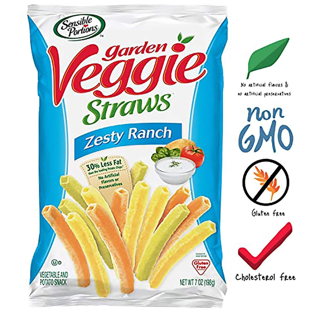 Sensible Portions Garden Veggie Straws Zesty Ranch, 7 Oz