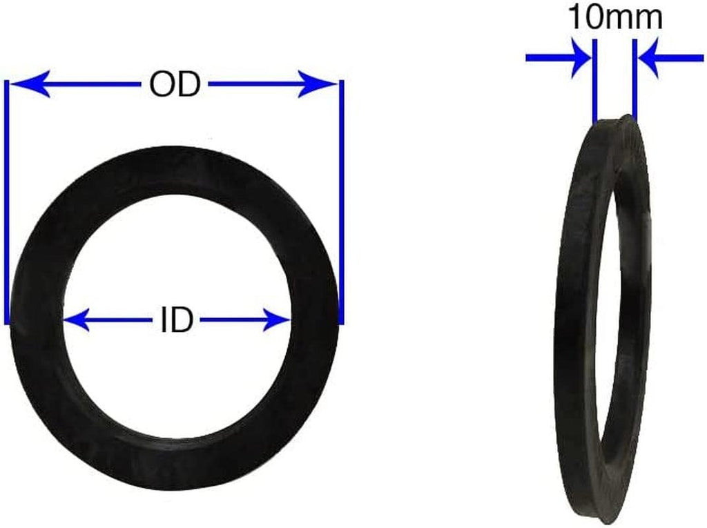 Wheel Accessories Parts Set of 4 Hub Centric Ring 125.50Mm OD to 121.30Mm Hub ID, Polycarbonate (Wheel Hub Ring, 4 Pack, 125.50 Mm OD to 121.30 Mm ID Wheel Centerbore, Polycarbonate)
