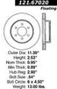 Centric Front Disc Brake Rotor for 1991-1996 Dakota (121.67020)