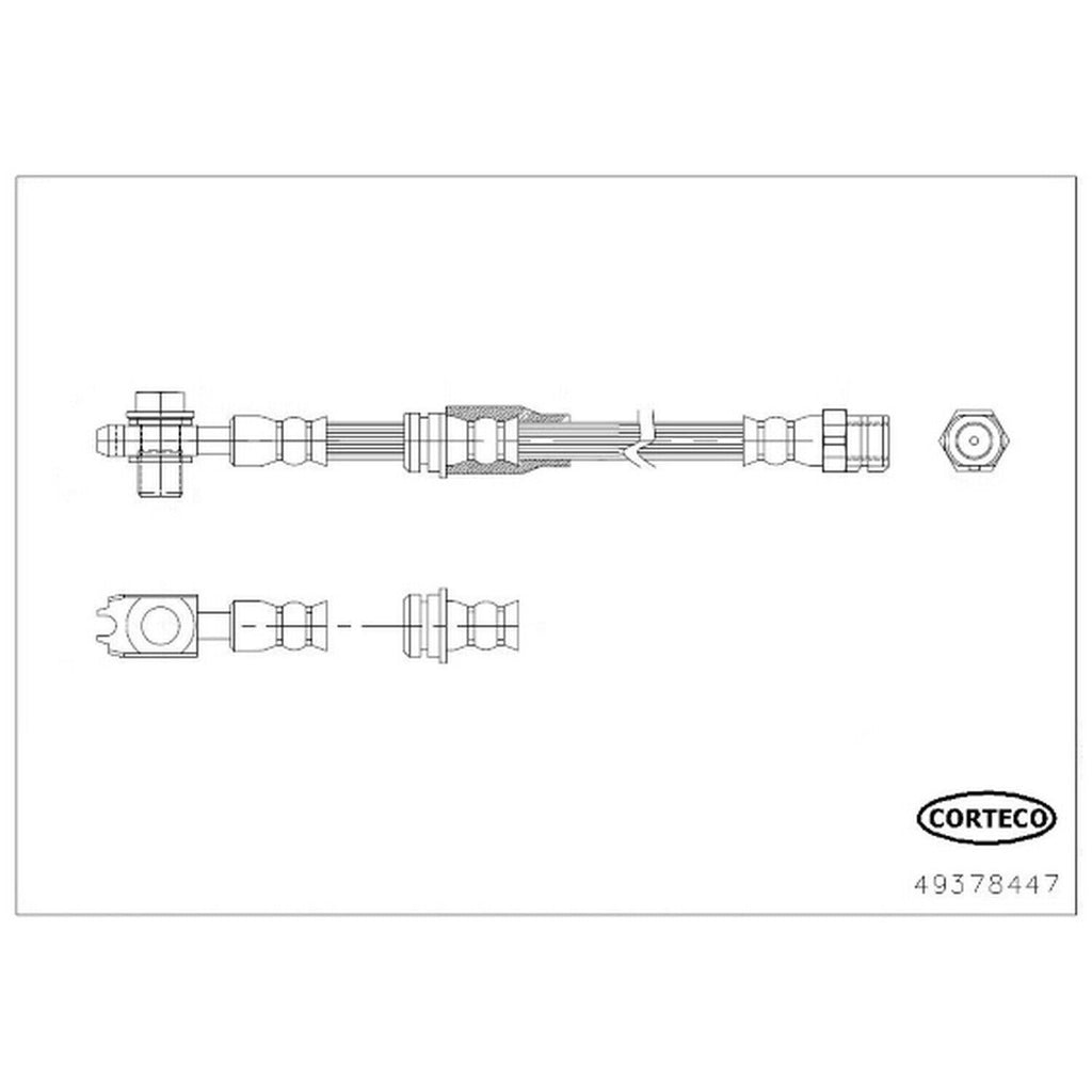 Corteco Brake Hydraulic Hose for Volkswagen 49378447
