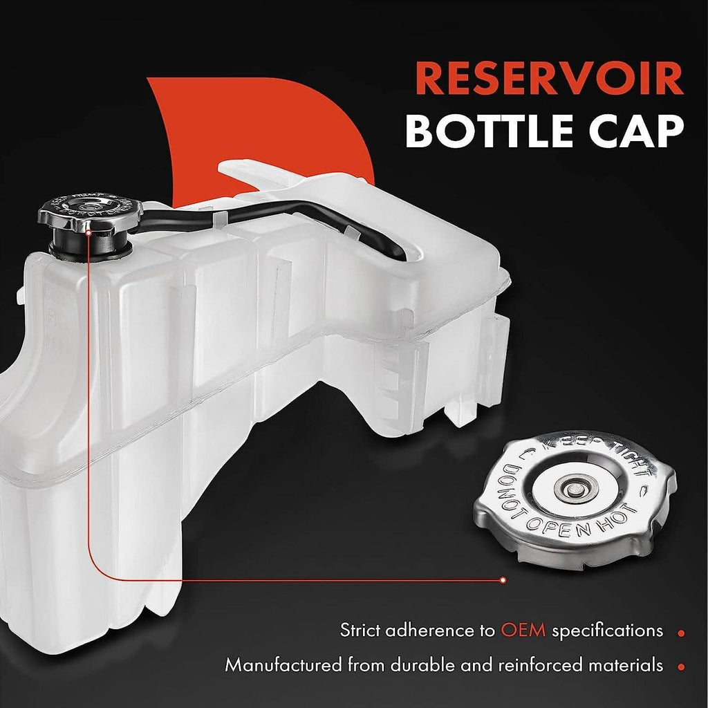 A-Premium Engine Coolant Overflow Reservoir Tank Compatible with Chrysler, Dodge Models - for 300, Charge, Challenger, Magnum - [2.7L 3.5L 5.7L 6.1L, W/Cap] - Replaces for # 4596466AG, 55116897AA