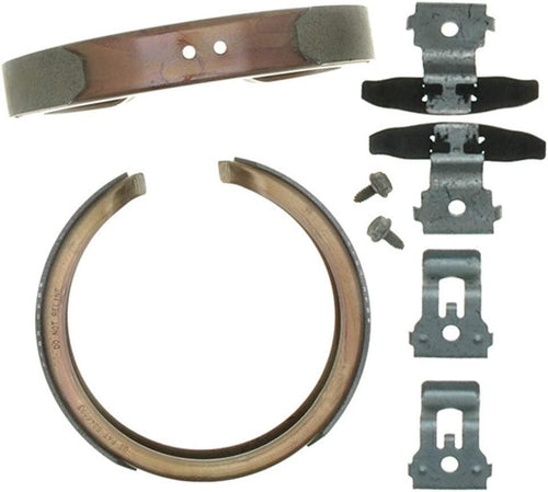 Element3 Replacement Drum-In-Hat Rear Parking Brake Shoes Set - for Select Year Buick, Cadillac, Chevrolet, GMC and Oldsmobile Models (781PG)