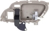 for Chevy K3500 Interior Door Handle Front or Rear Driver Side Beige Bezel with Chrome Lever 1995-2000 | with Door Lock Button| Trim: Base/Silverado/Cheyenne