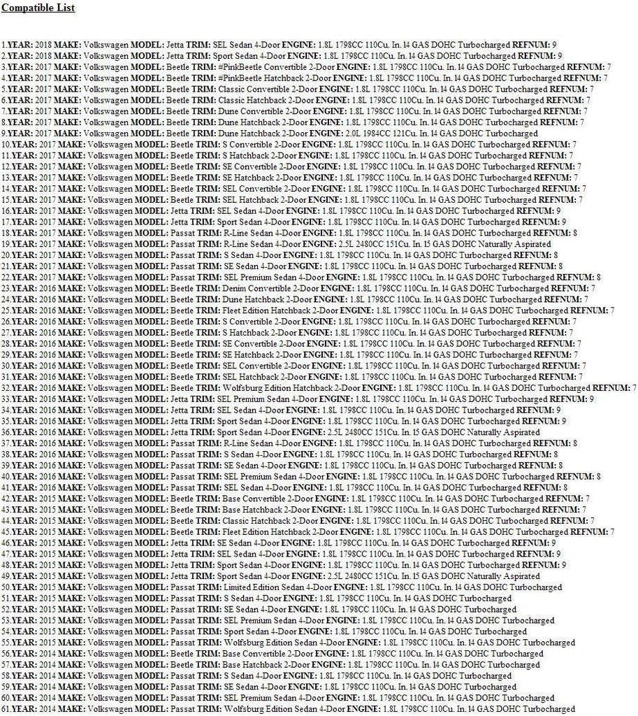 Volkswagen OEM Oxygen Sensor Fits Jetta Beetle,Passat with 1.8 Engine 2014-2018, Upstream O2