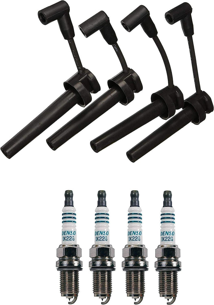 Denso Wire Set 7Mm & 4 Iridium Power Spark Plugs .044 Kit for Jeep 2.4L L4 GAS