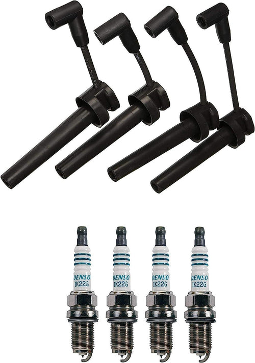 Denso Wire Set 7Mm & 4 Iridium Power Spark Plugs .044 Kit for Jeep 2.4L L4 GAS