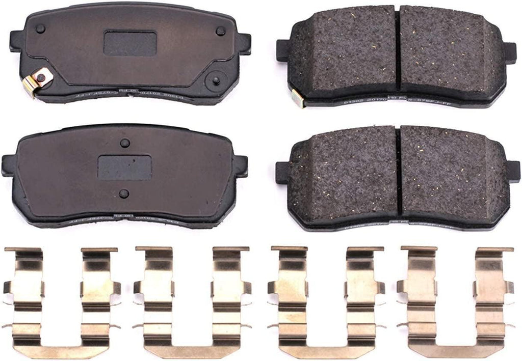 17-1302, Z17 Rear Ceramic Brake Pads with Hardware