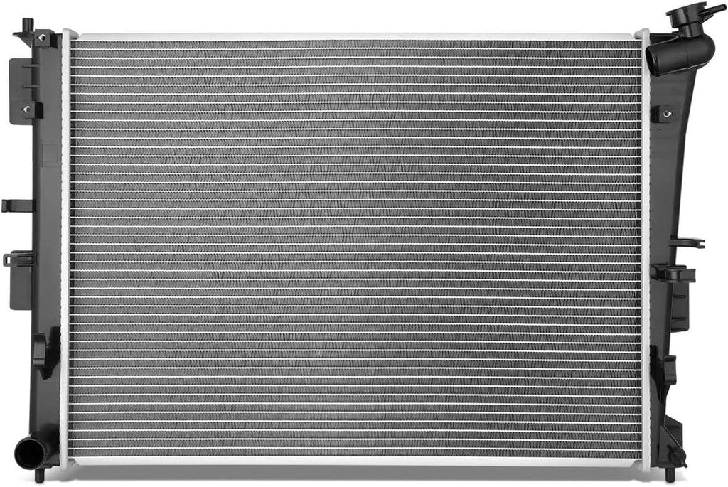 OEM-RA-13249 1-Row Aluminum Core Radiator Compatible with 11-14 Optima 2.4L Hybrid, 25-1/16" W X 18-11/16 H X 5/8" D,1-3/8" Inlet / 1-3/8" Outlet