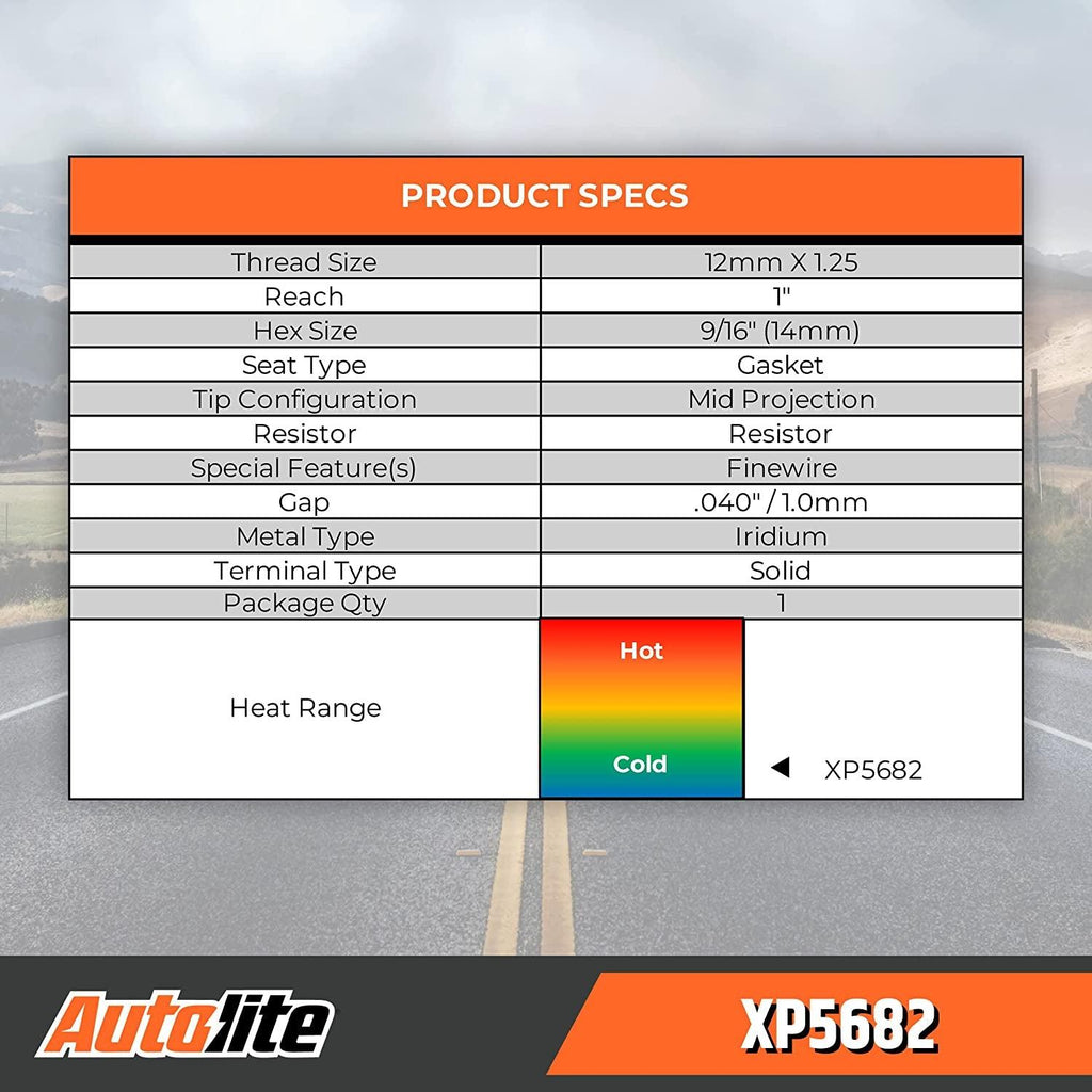Autolite Iridium XP Automotive Replacement Spark Plug, XP5682 (1 Pack)