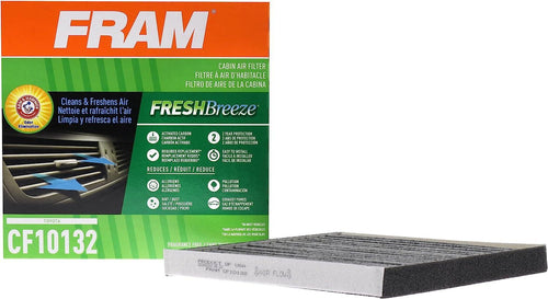 Fresh Breeze Cabin Air Filter Replacement for Car Passenger Compartment W/ Arm and Hammer Baking Soda, Easy Install, CF10132 for Select Toyota Vehicles