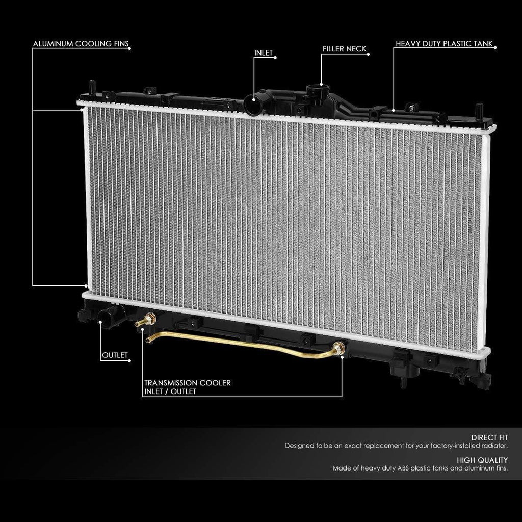 OEM-RA-2842 OE Style Bolt-On Aluminum Core Radiator Compatible with 06-12 Eclipse 2.4 3.8 AT, 29-9/16" W X 13-3/4" H X 13/16" D,1-3/8" Inlet / 1-3/8" Outlet