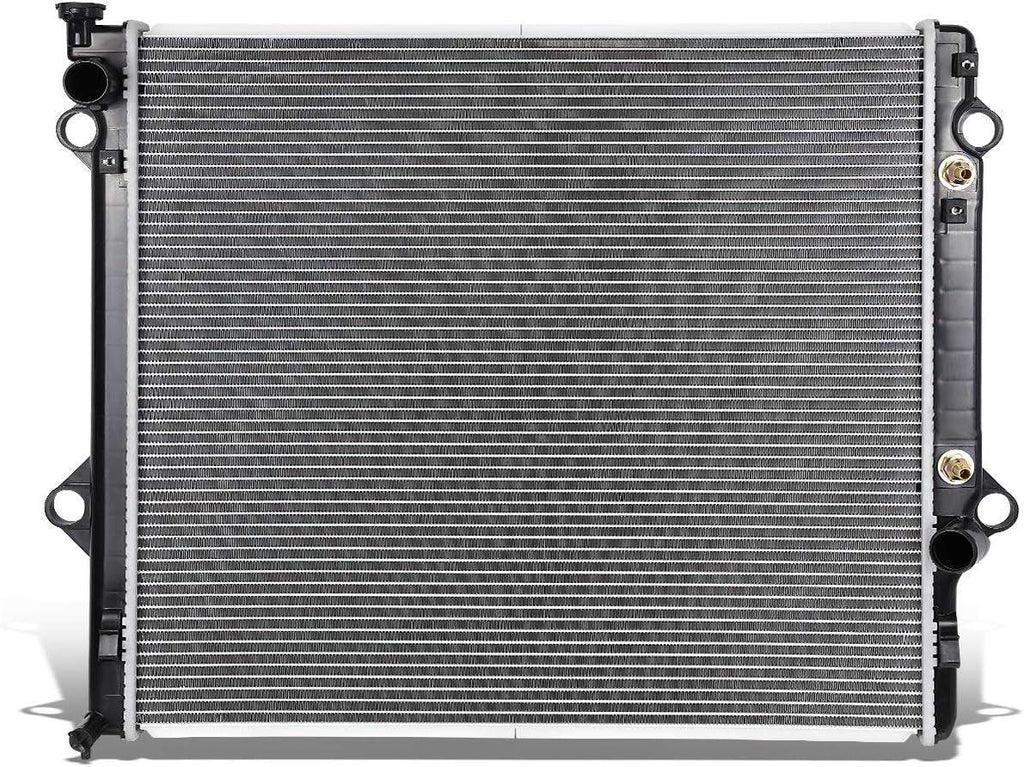 OEM-RA-2581 1-Row OE Style Aluminum Core Radiator DPI 2581 Compatible with 03-09 4Runner / GX470 AT, 25-9/16" W X 23-3/8" H X 1-1/4" D, 1-1/2" Inlet, 1-1/2" Outlet