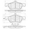 Centric Front Disc Brake Pad for Escape, Mariner, Tribute (102.10470)