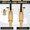 Boeray 2 Packs 1/4" Air Value Inflation Schrader Valve, Schrader Valve Adapter with Push to Connect Button for 1/4" OD Air Hose Fittings for Semi Trucks Trailers