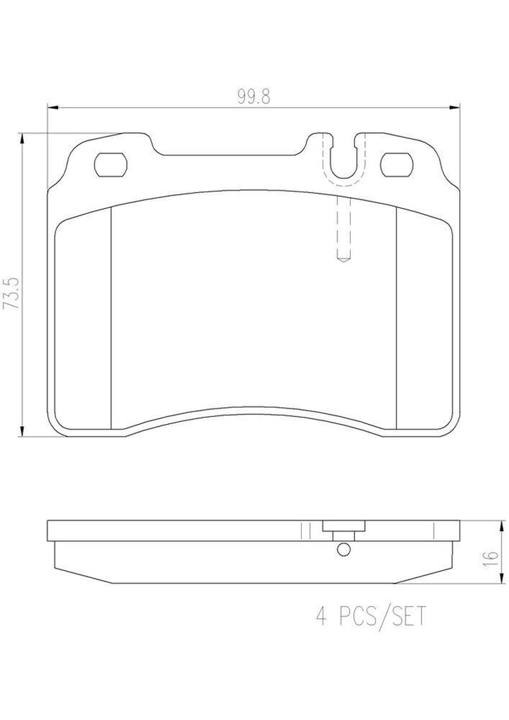 Brembo Front Disc Brake Pad Set for Mercedes-Benz (P50022N)