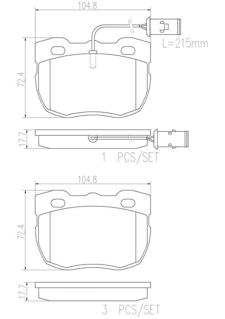 Brembo Front Disc Brake Pad Set for Discovery, Range Rover (P44004N)