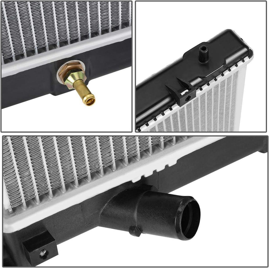 OEM-RA-2918 OE Style Bolt-On Aluminum Core Radiator Compatible with 07-12 Mazda CX-7 2.3 2.5 AT,29-3/8" W X 17-11/16" H X 1" D,1-1/4"Inlet / 1-1/4"Outlet