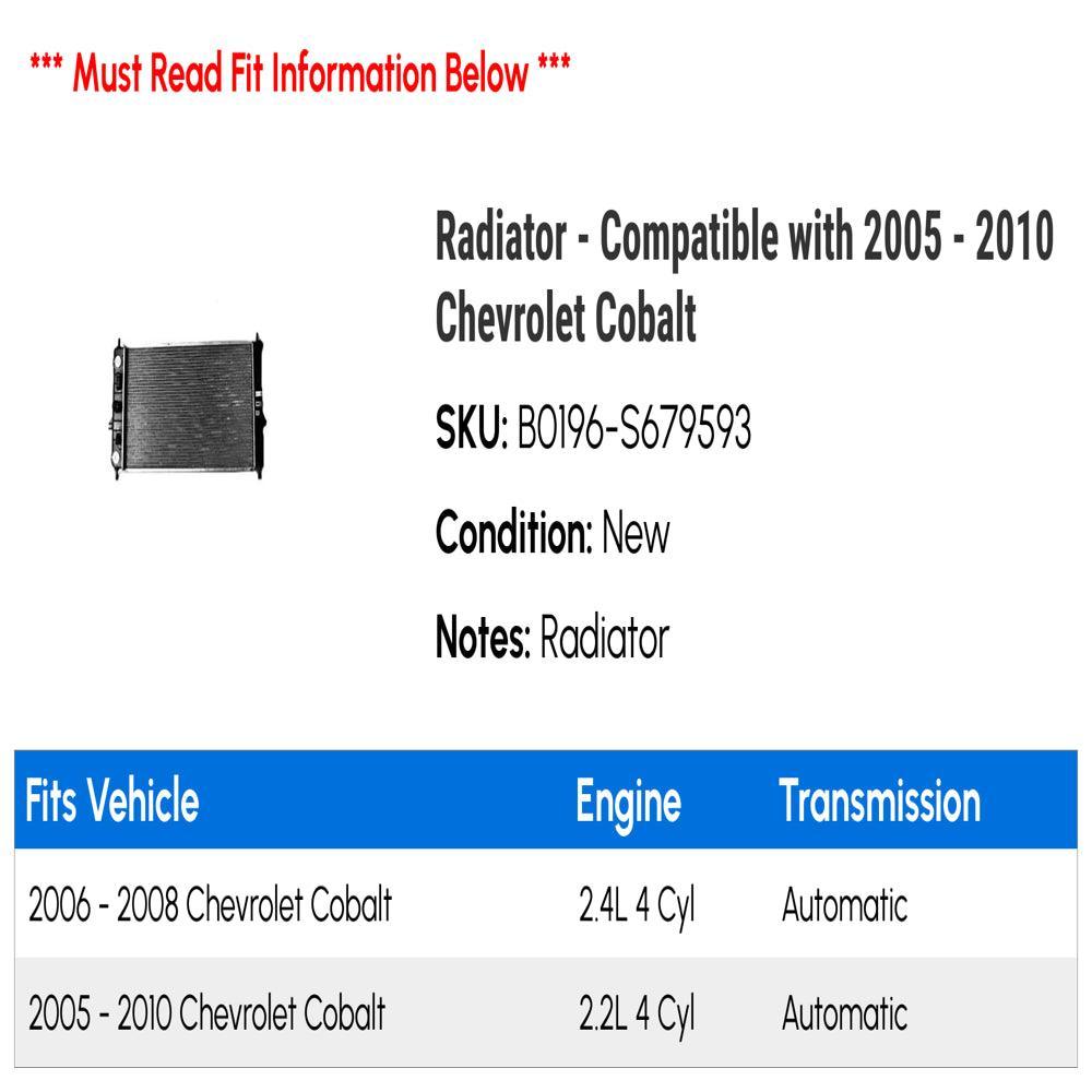 Radiator - Compatible with 2005 - 2010 Chevy Cobalt 2006 2007 2008 2009