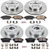 KOE2387 Autospecialty Front and Rear Replacement Brake Kit-Oe Brake Rotors & Ceramic Brake Pads [Application Specific]