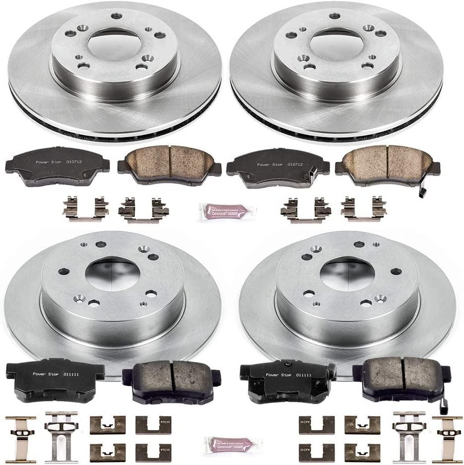 KOE2387 Autospecialty Front and Rear Replacement Brake Kit-Oe Brake Rotors & Ceramic Brake Pads [Application Specific]