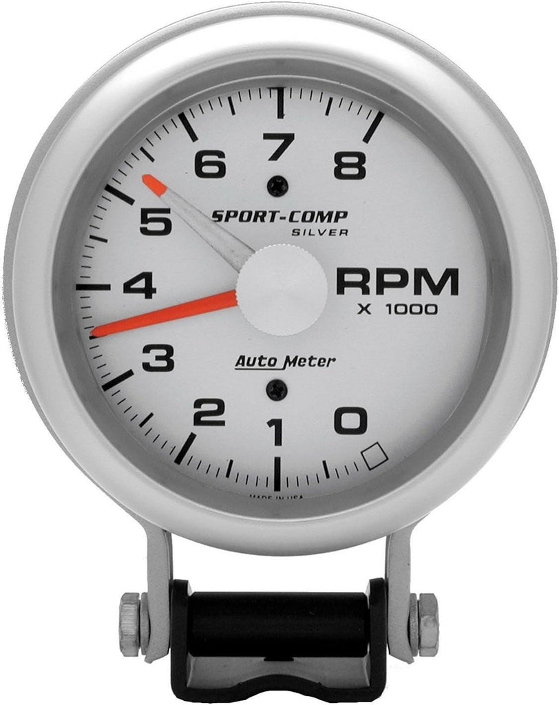 3781 Sport-Comp Silver Tachometer,3.750 In.