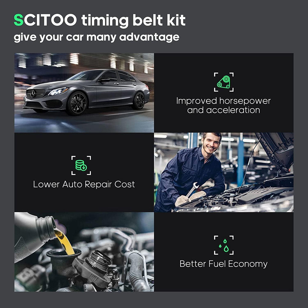 TBK312 Timing Belt Kit Water Pump Fits for 01-05 1.7L for Honda Civic D17A